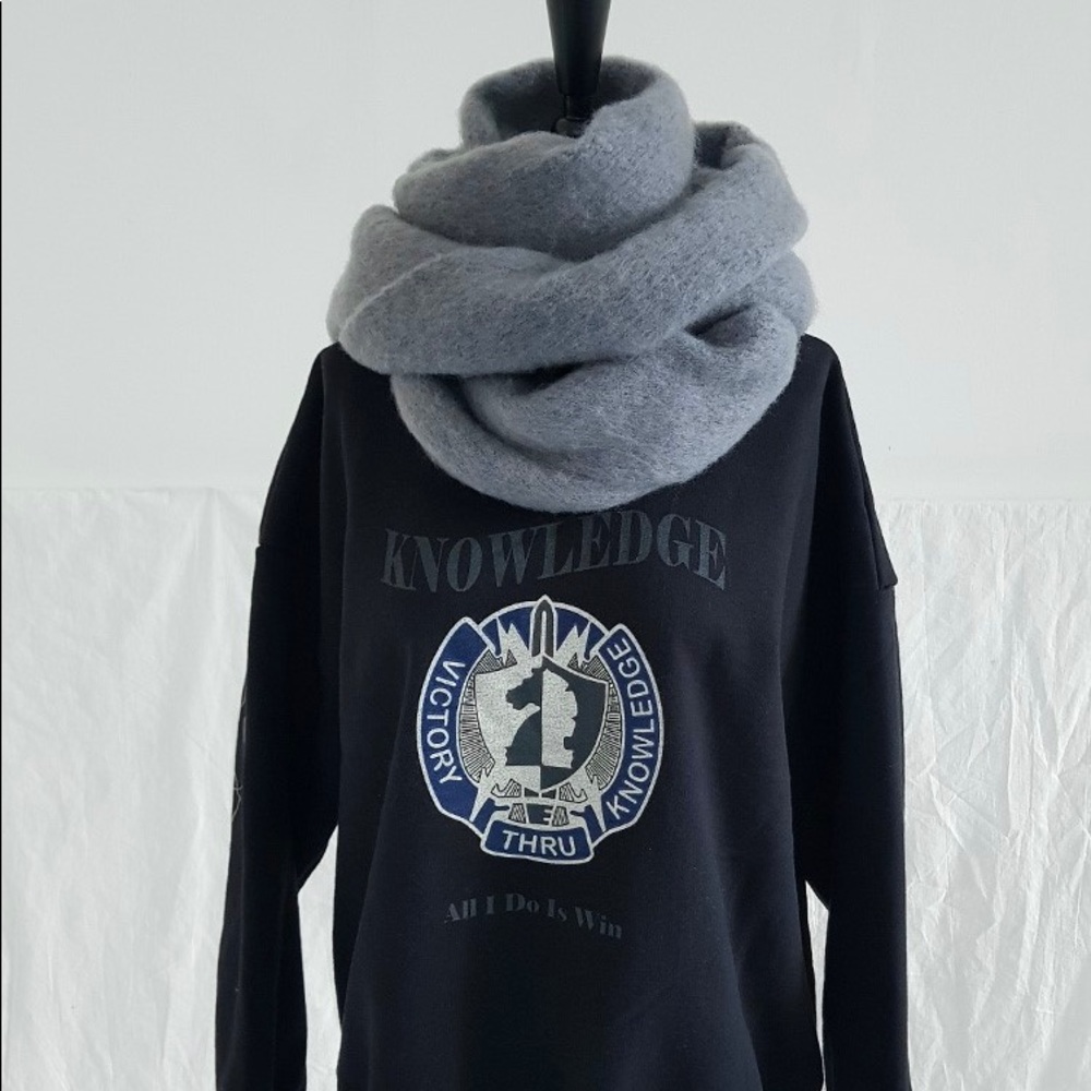 Sky blue oversized scarf